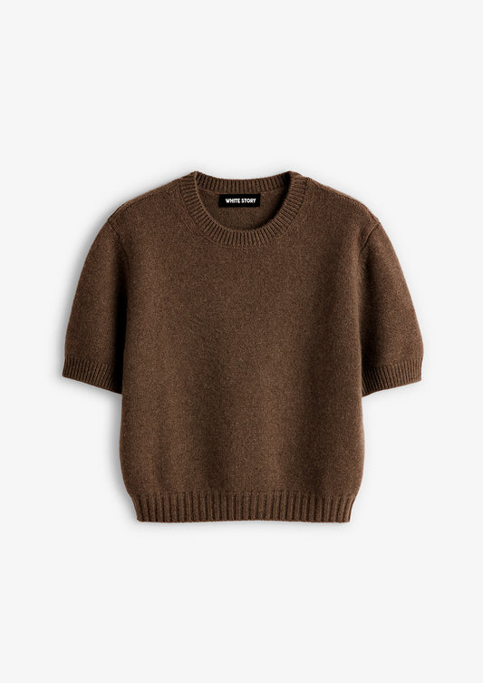 Dover Short Sleeve Knit Cocoa Marle