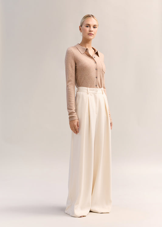 Dene Knit Shirt Biscuit Marle