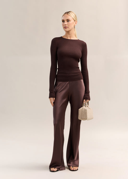 Basel Knit Top Bitter Chocolate