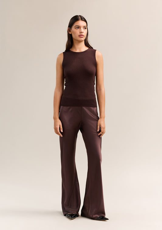 Basel Knit Tank Bitter Chocolate