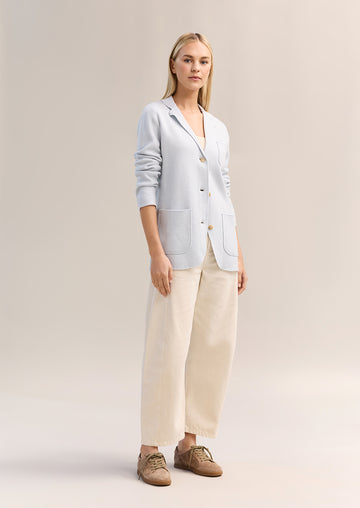 Elsa Knit Blazer Coastal Blue Marle