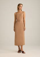 Terrazzo Tailored Dress Burnt Toffee