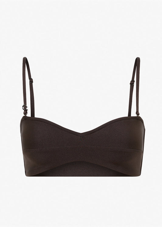 C Design Bandeau Bikini Top Seppia Brown