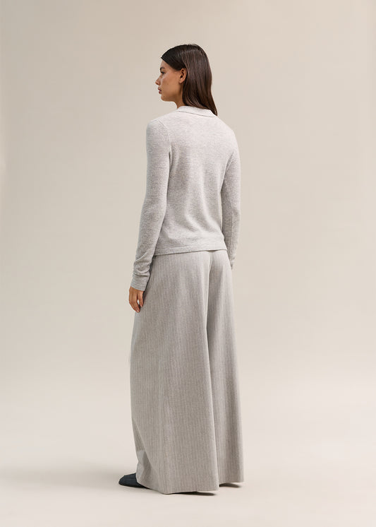 Dene Knit Shirt Silver Marle