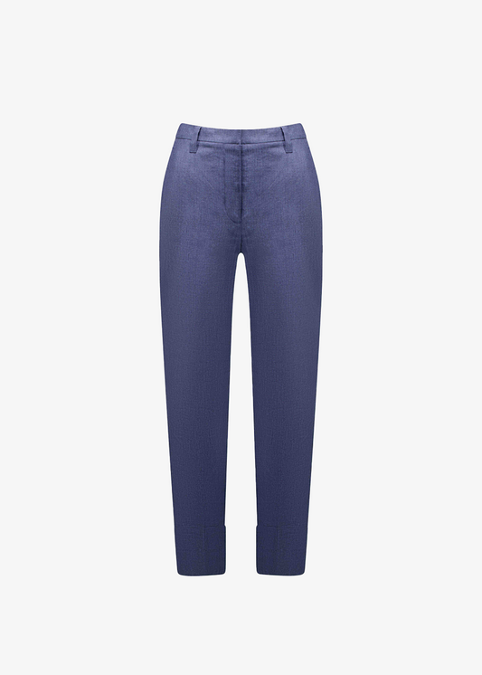 Viktoriya Suit Pant Z Navy Houndstooth