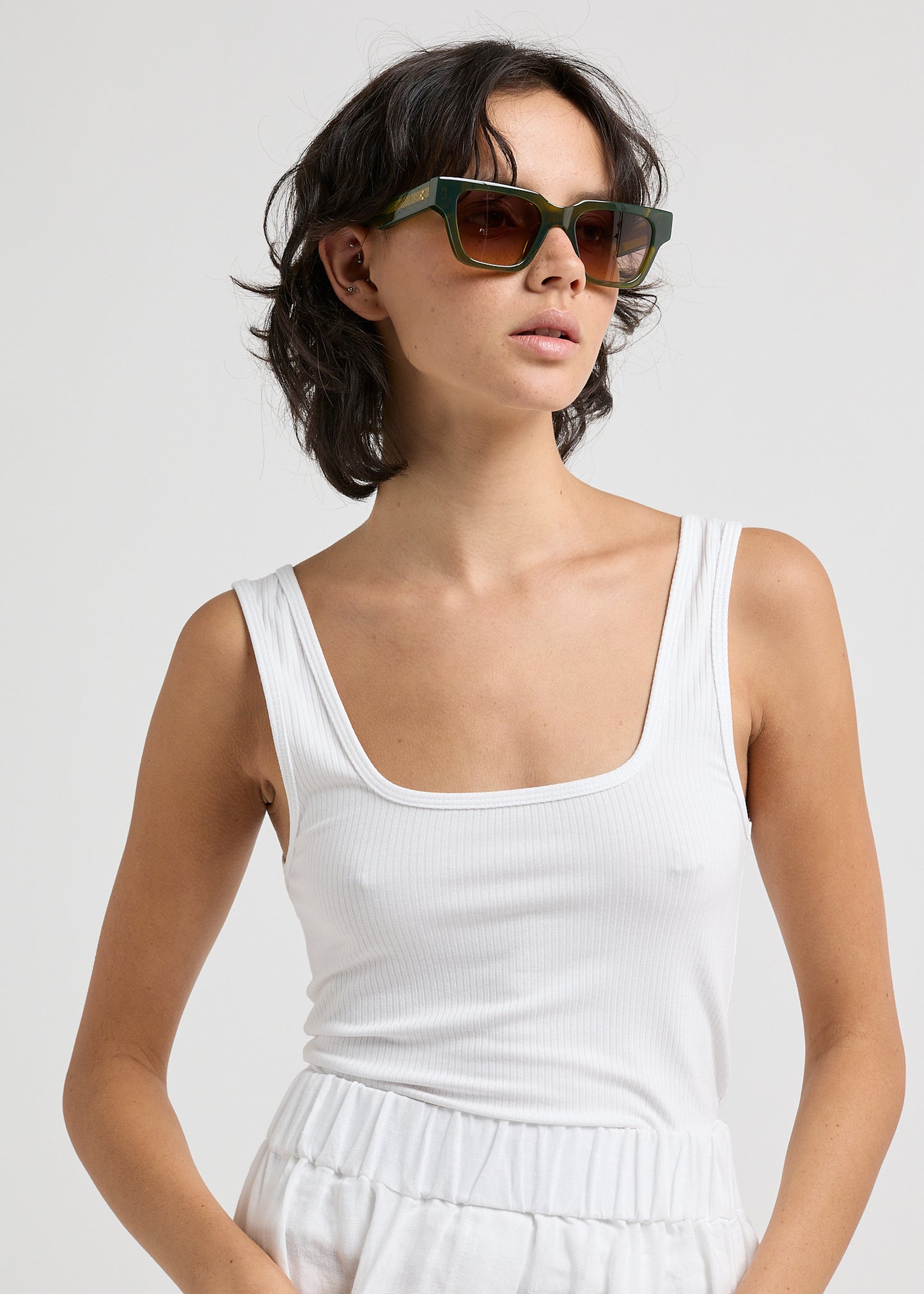 G.O.D SUNGLASSES THIRTY FIVE OLIVE W PURPLE YELLOW LENSE
