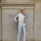Julia Rib Roll Neck Grey